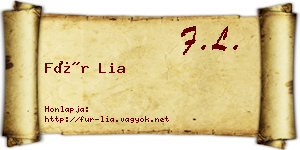 Für Lia névjegykártya